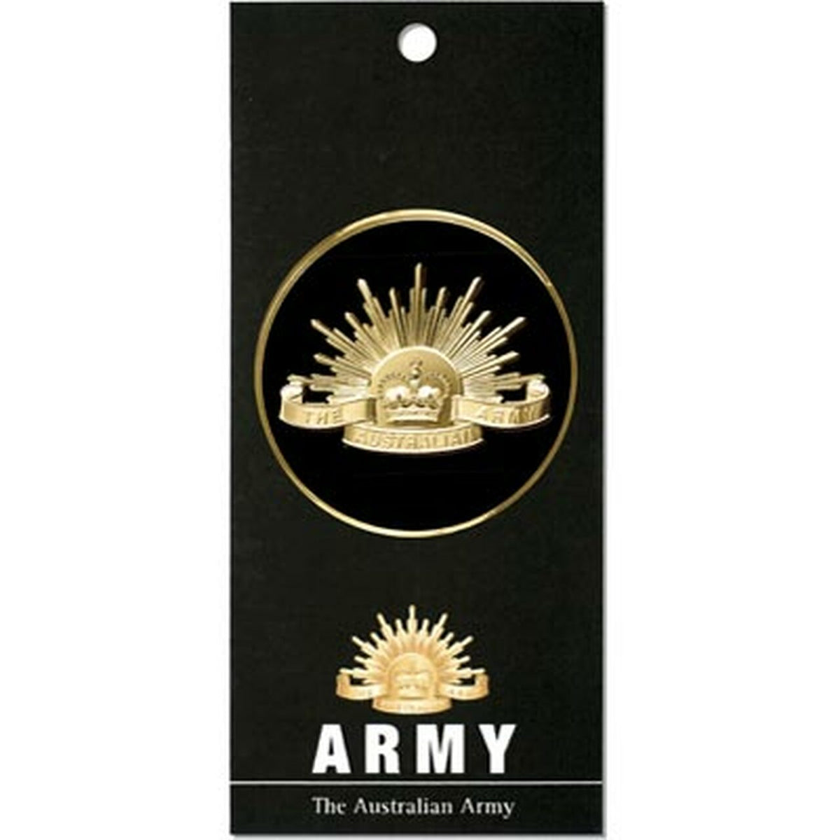 Army medallion Displayed on a presentation card. This spectacular 48mm full colour enamel medallion will start conversations wherever you show it or hand it out.