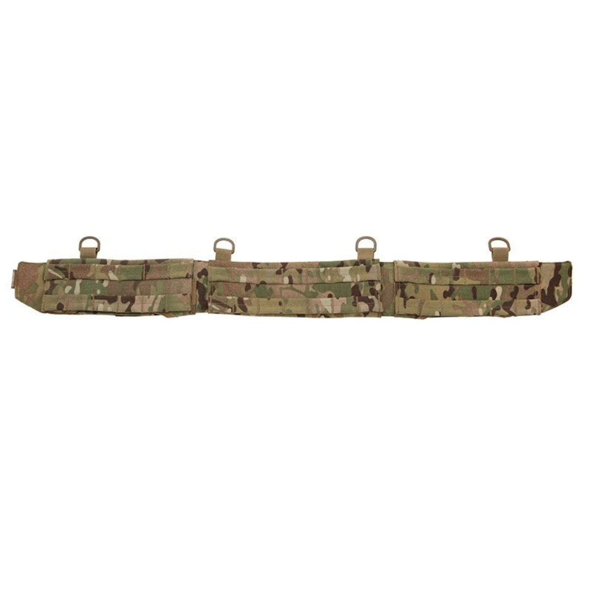 The VALHALLA CQB Belt is designed with a slim profile that is light and allows for easier movement. The CQB Belt includes anti-slip rubberized pads for added comfort and reduced shifting when you're on the move. It provides excellent load distribution with two rows of MOLLE webbing, and easily attaches to a leg rig or harness. This effective system makes a reliable load bearing belt for transporting equipment securely and comfortably.