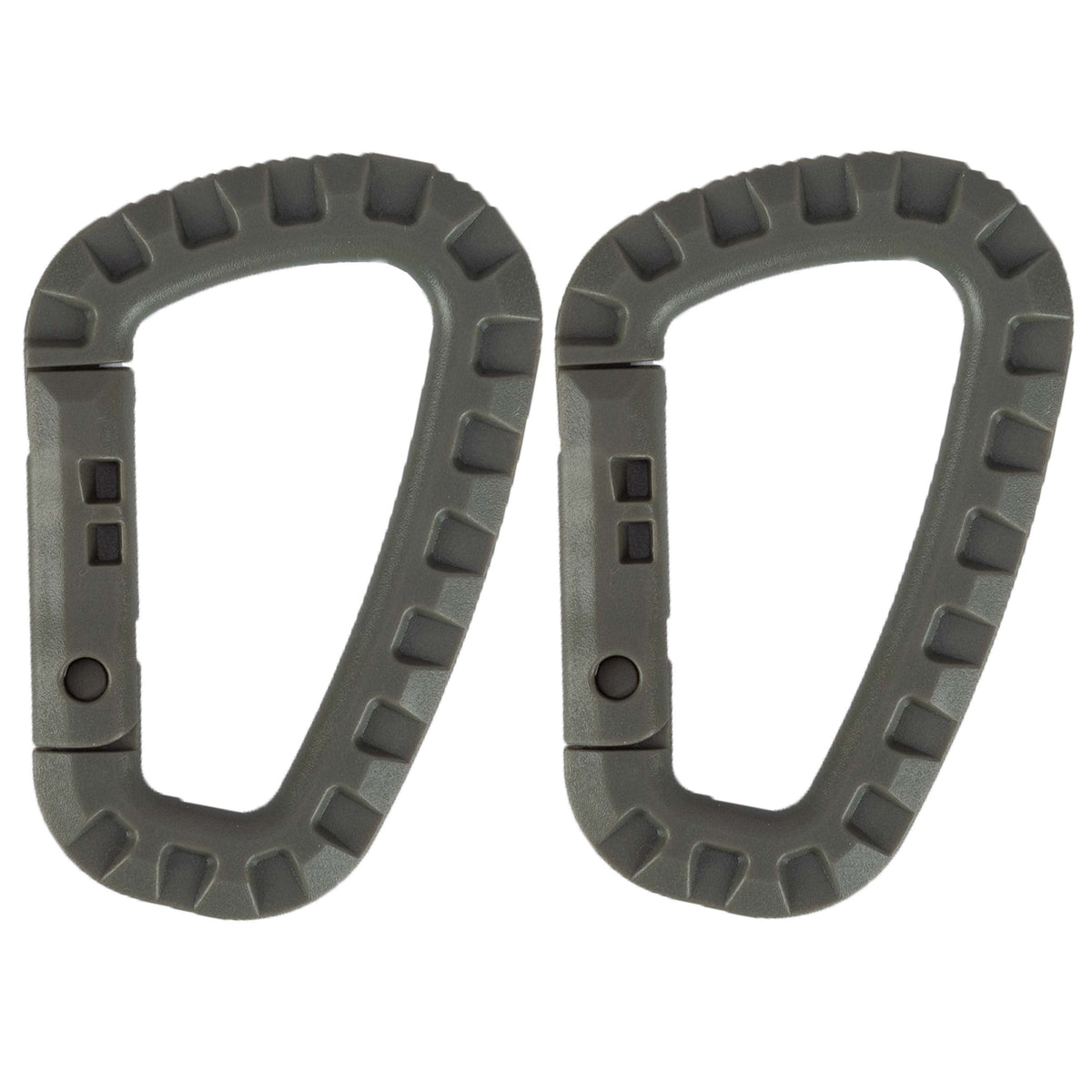 These firm carabiners are very practical and helpful equipment items. The hanging and securing of equipment works easy. Material: ABS plastic Anti-sliding design Weight: 45g www.moralepatches.com.au