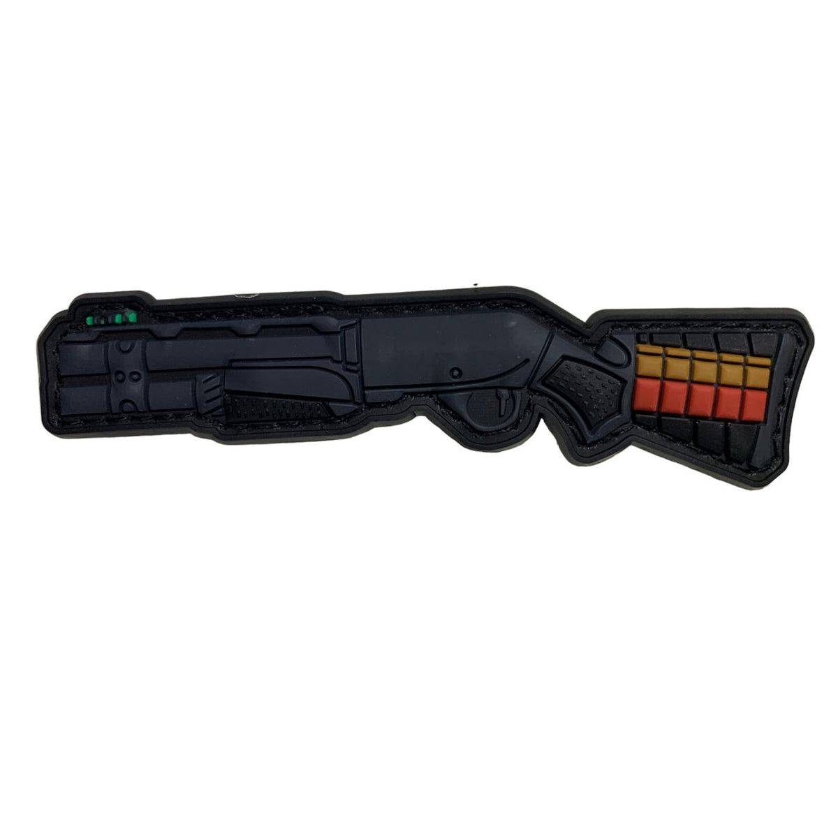 Shotgun PVC Patch, Velcro backed Badge. Great for attaching to your field gear, jackets, shirts, pants, jeans, hats or even create your own patch board. Size: 9.5x2.5cm www.moralepatches.com.au