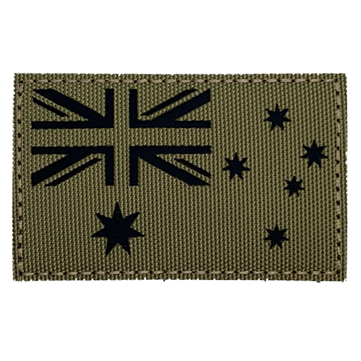 Australian Laser Cut Patch Hook & Loop Khaki Genuine Coldura material Size: 8x5cm HOOK AND LOOP BACKED PATCH(BOTH PROVIDED)