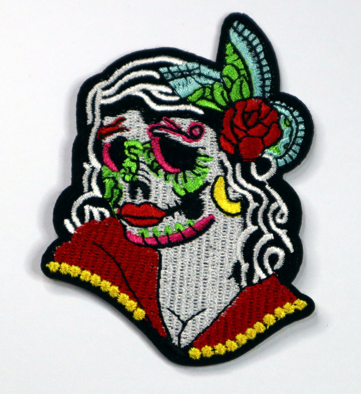 Day of the Dead Lady Skull Patch