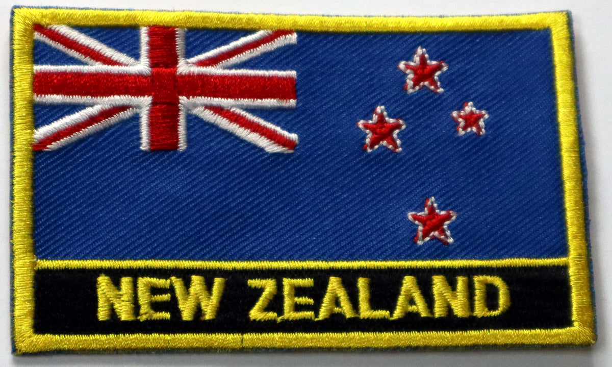 New Zealand Flag Iron On Patch. Great for attaching to your jackets, shirts, pants, jeans, hats. Size: 8x5cm