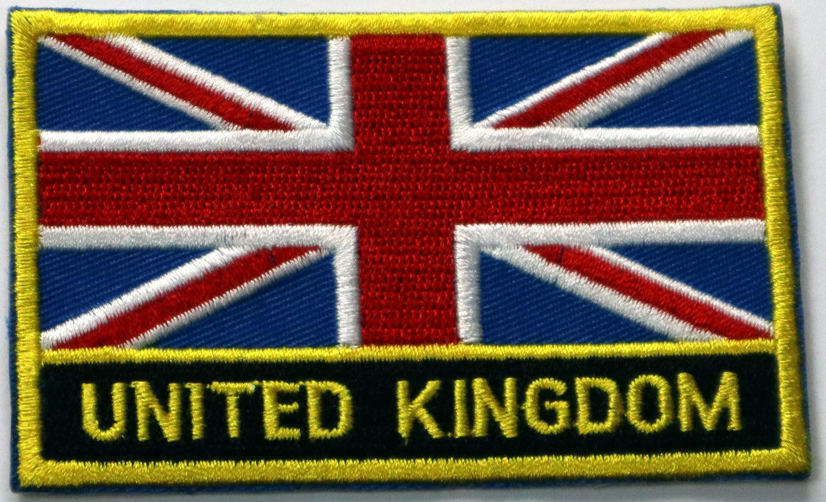 United Kingdom Flag Iron On Patch. Great for attaching to your jackets, shirts, pants, jeans, hats. Size: 8x5cm