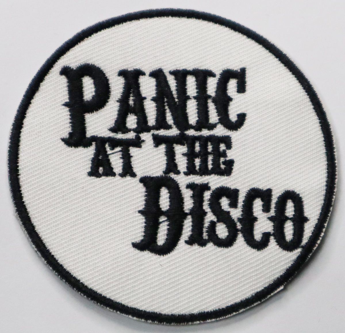 Panic at the disco Iron On Patch. Great for attaching to your jackets, shirts, pants, jeans, hats. Size: 7cm