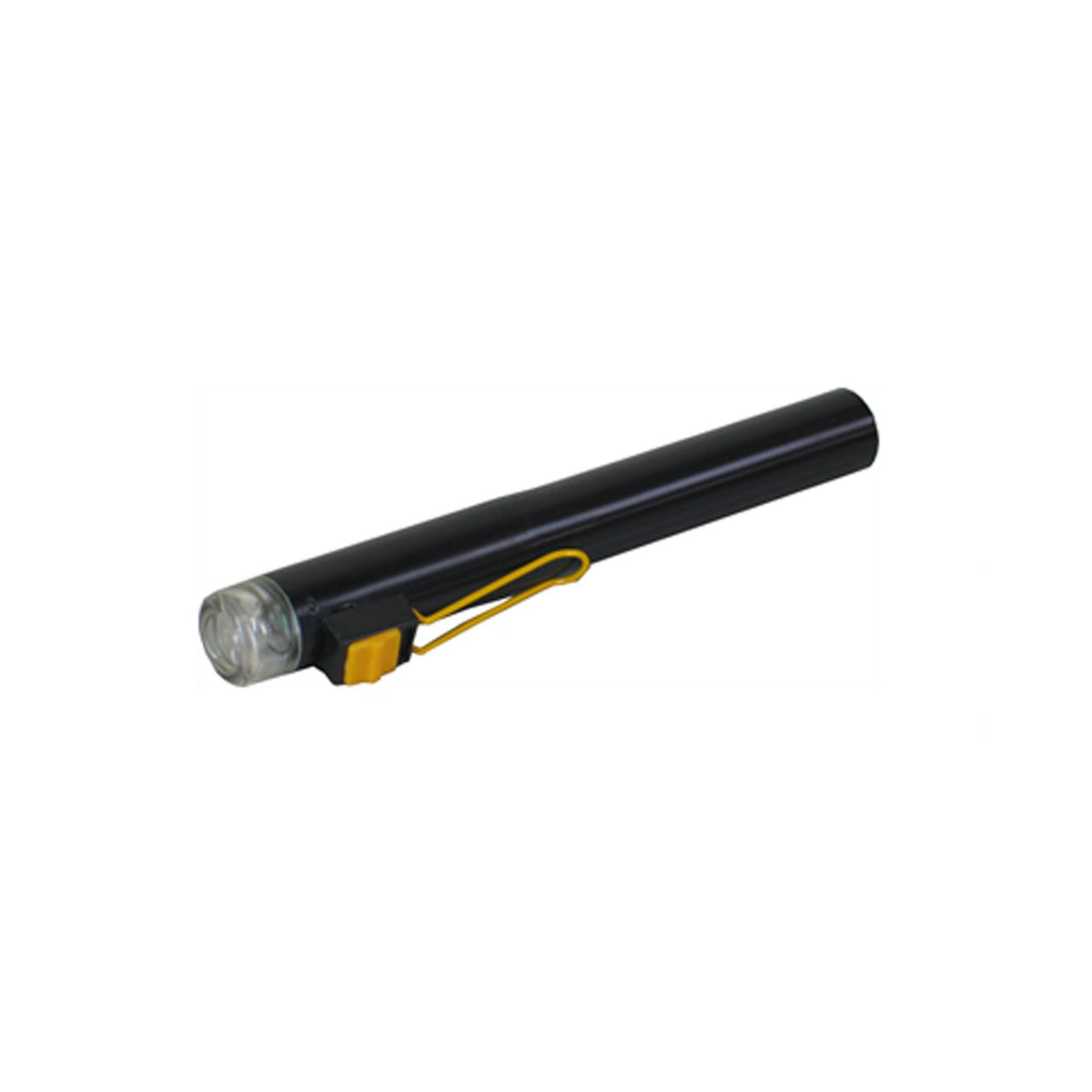 Compact penlight torch. Requires 2 AA cell batteries (not included) Pocket clip 13cm Incandescent bulb www.moralepatches.com.au