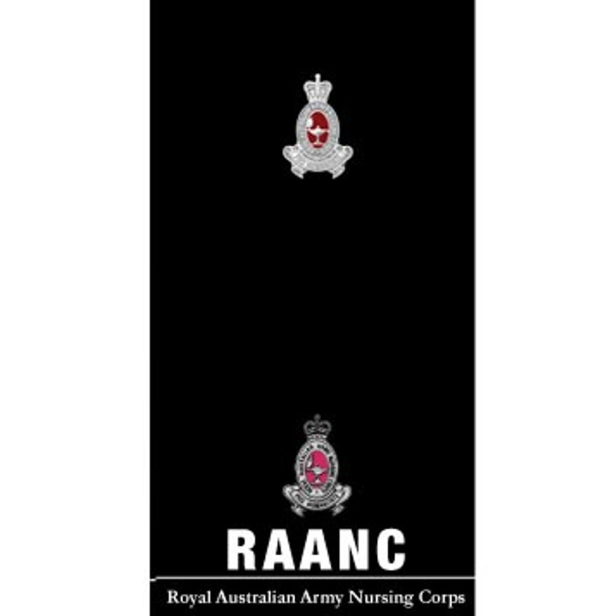 Royal Australian Army Nursing Corps (RAANC) 20mm full-colour enamel lapel pin. Displayed on a presentation card, this beautiful gold-plated lapel pin looks great on both jackets or caps. Add this lapel pin to your collection today. Specifications: Material: Full-colour enamel, gold-plated zinc alloy Colour: Black, gold, silver Size: 20mm www.moralepatches.com.au