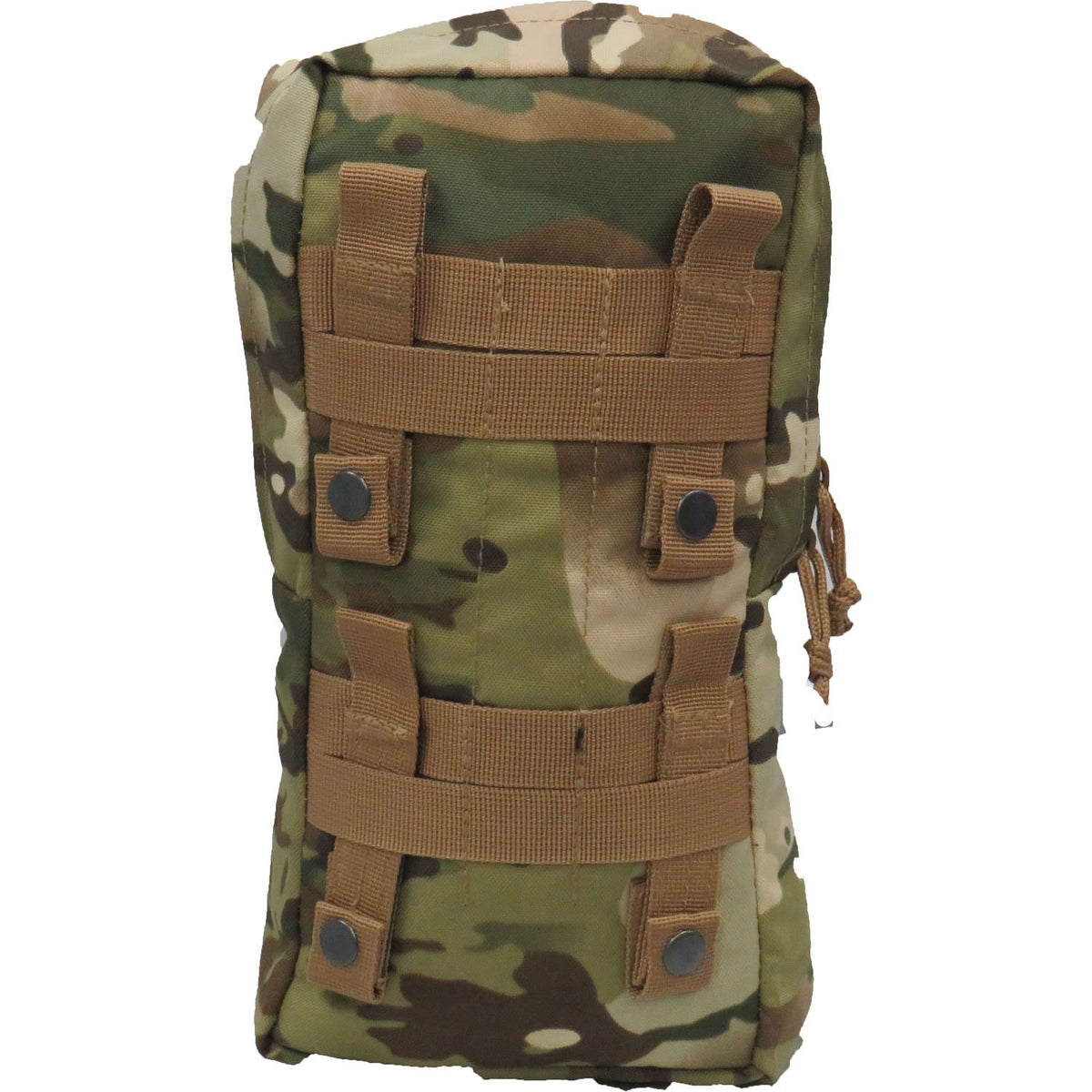 Fully MOLLE compatible Drainage holes on the base Heavy duty 900D 2 coats PU fabric #10 rope pull zips 16x27x8cm