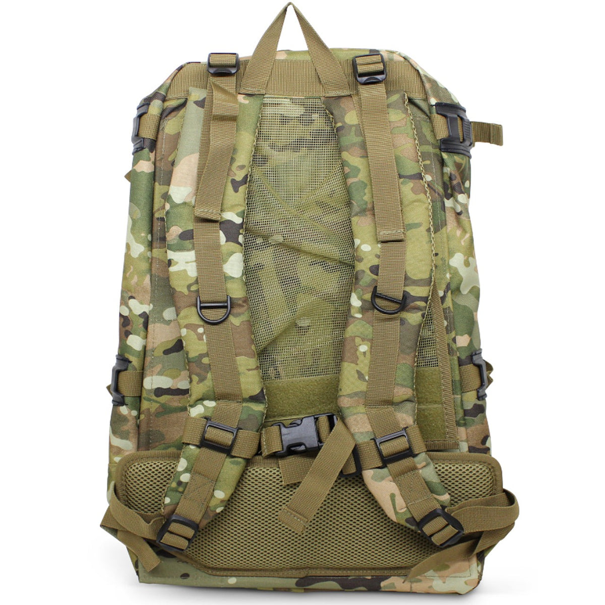 Built to be able to expand your load, this backpack is the ultimate daypack. Main compartment 33(W) x 55(H) x 13(D)cm - 23Lt Front Pocket 27x43x6cm - 7Lt Total 33x55x19cm = 30Lt Empty weight 1.55Kg www.moralepatches.com.au