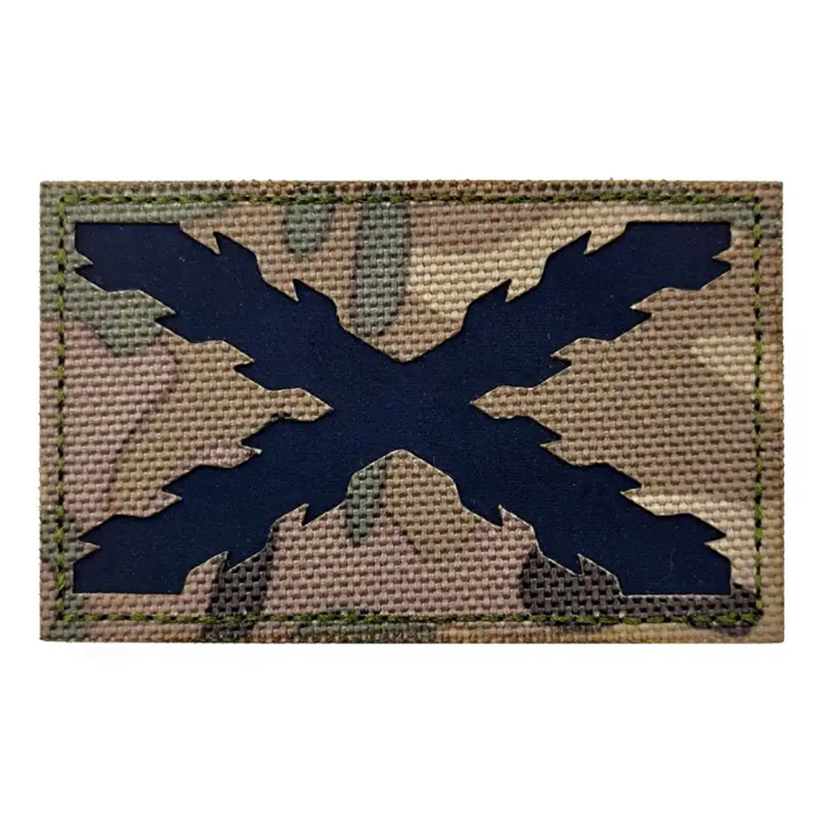 Cross Laser Cut Multicam Patch Hook & Loop. Size: 8x5cm HOOK AND LOOP BACKED PATCH(BOTH PROVIDED) www.moralepatches.com.au