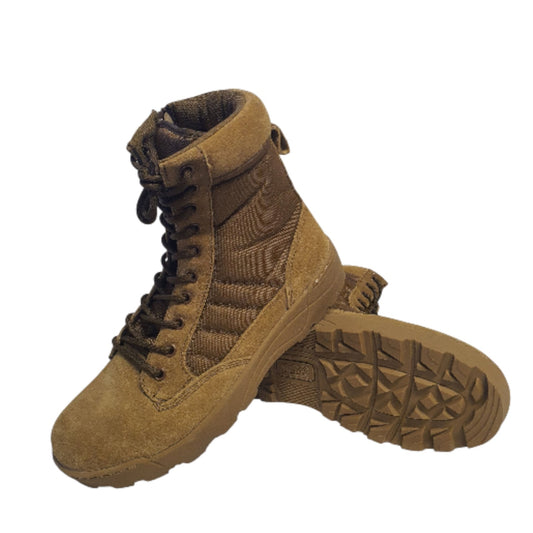 The TAS Sentry II Tactical Kangaroo Army Cadet Boot delivers professional-grade performance for cadets and tactical professionals alike. Built from premium kangaroo leather with reinforced nylon construction, this boot combines durability with comfort through its moisture-wicking liner and cushioned footbed. www.moralepatches.com.au