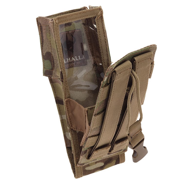 This pouch is specifically designed to fit the Harris 152 Radio in service, including the GPS module. With a drop down feature, it allows for easy access to the radio's screen and control panel without having to remove the radio. It is lightweight, weighing approximately 64 grams, and features one wrap on each side for cable routing or storing excess cabling. The added convenience of the drop down feature makes controlling the radio quick and easy. www.moralepatches.com.au