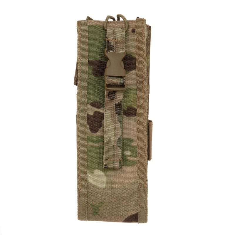 This pouch is specifically designed to fit the Harris 152 Radio in service, including the GPS module. With a drop down feature, it allows for easy access to the radio's screen and control panel without having to remove the radio. It is lightweight, weighing approximately 64 grams, and features one wrap on each side for cable routing or storing excess cabling. The added convenience of the drop down feature makes controlling the radio quick and easy. www.moralepatches.com.au