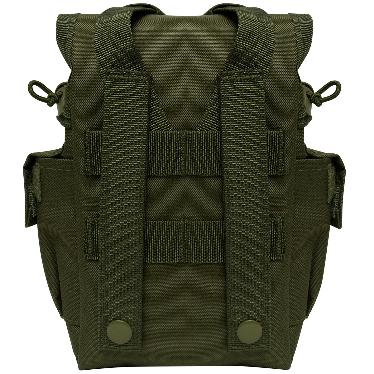Designed For Storing A 1LT Canteen Canteen Nozzle Fits Perfectly Between The Webbing Of The Y-Strap To Secure Your Canteen While On-The-Go Quick-Release Buckle For Easy-Access Elastic Loop Located On The Y-Strap Secures Excess Webbing www.moralepatches.com.au