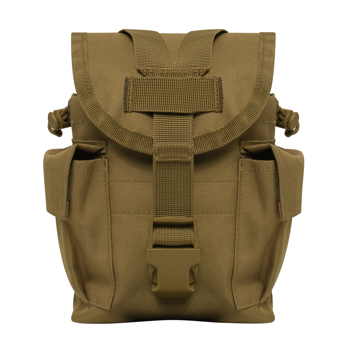 Designed For Storing A 1LT Canteen Canteen Nozzle Fits Perfectly Between The Webbing Of The Y-Strap To Secure Your Canteen While On-The-Go Quick-Release Buckle For Easy-Access Elastic Loop Located On The Y-Strap Secures Excess Webbing www.moralepatches.com.au
