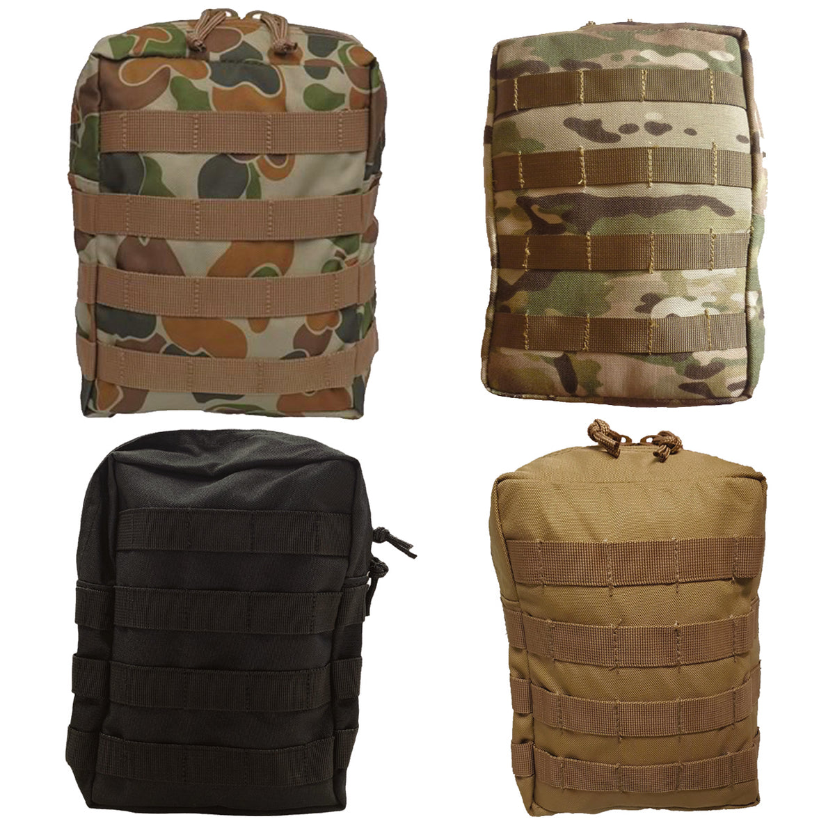 This rugged pouch can handle any challenge with 2LT SA canteen capacity and MOLLE capability. Press studs crafted from corrosion-resistant copper, plus drain holes in the base, make it an ideal companion for military, cadet, and outdoor activities. Its dimensions of 25x17x11cm give you ample storage! www.moralepatches.com.au