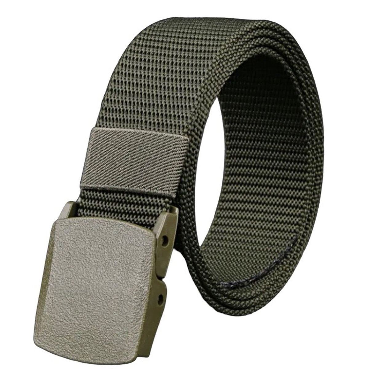 Nothing worse than having to take your belt off at the airport, this belt is the solution as it has no metal in it's design and is very solid and sturdy. This is also a good belt for out in the field as it sits really tight when done up unlike other non clipped belts that can lengthen when worn over time. www.moralepatches.com.au