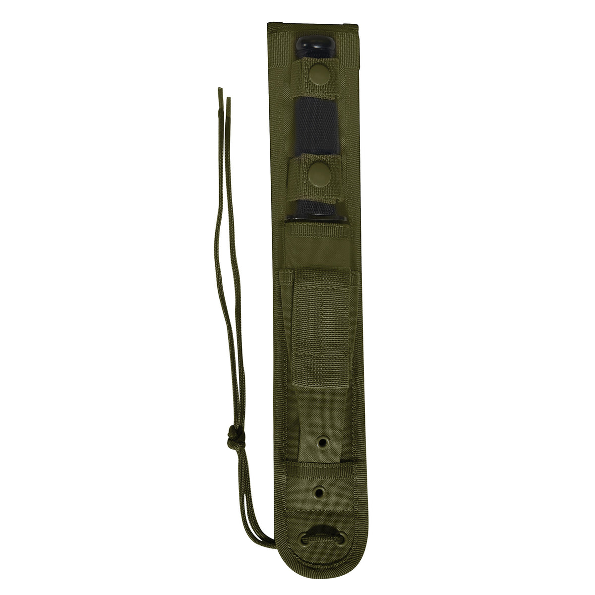 The MOLLE Knife Sheath is a lightweight and durable way to safely secure your blade while working, hiking, or hunting. The sheath features two webbing straps with snap closures that secure the knife inside of the seven-inch hard blade insert. www.moralepatches.com.au