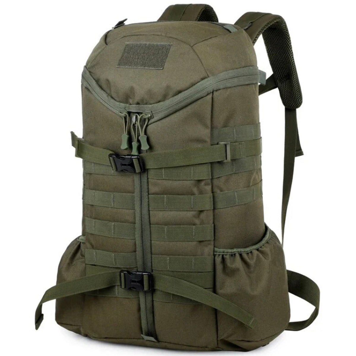 Experience incredible convenience and versatility with the Fast Action 40LT Backpack. It offers a huge 40LT capacity, top or full front opening capacity, multiple pockets, and a MOLLE grid for expanding with pouches and equipment, making it perfect for any activity. Plus, with its generous 55x35x15cm dimensions, you won't need to worry about running out of space. www.moralepatches.com.au