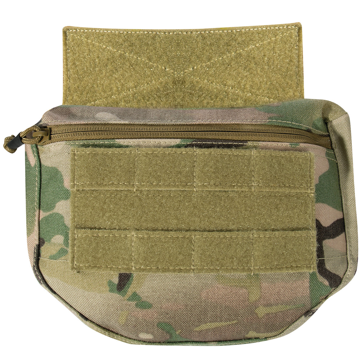 Tactical Pouch Is Designed To Integrate Under The Front Flap Of Most Plate Carrier Vests, Attaching Quickly And Securely Via A Hook And Loop Fastening System Interior Of This Modular Lightweight Load-Carrying Equipment Accessory Features A Row Of Elastic Loops, Perfect For Storing Magazines As Well As A Large Loop Field www.moralepatches.com.au