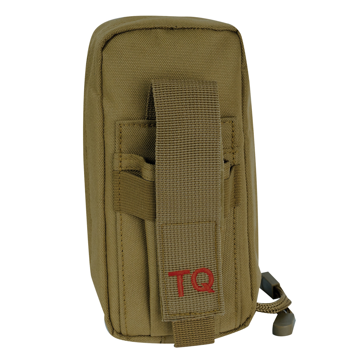Fast Action First Aid Tourniquet Pouch is designed for rapid access to first-aid gear in situations where every second counts. The exterior pocket secures your tourniquet with a webbing flap featuring a hook and loop closure and elasticized polyester for a secure fit. The fast action pull tab allows easy one-handed access for self-use. www.moralepatches.com.au