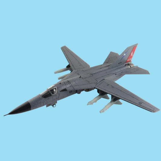 Relive three decades of Australian air force power with this formidable 1/72 scale F-111C "Pig" A8-125 from Hobby Master, capturing aircraft A8-125 in its iconic service livery. Armed with four AGM-142 missiles, this meticulously detailed model honours the legendary swing-wing bomber that defined RAAF capabilities for generations. www.moralepatches.com.au