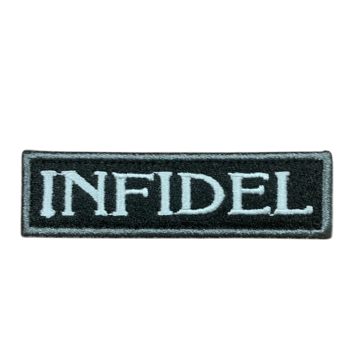 Take your fashion to the next level with this unique and bold embroidered patch! Add a touch of personality to any outfit, from jackets and shirts to pants, jeans, and hats. Measuring at 9.5x2.5cm, it's the perfect size for making a statement. www.moralepatches.com.au