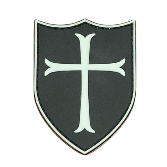 Transform your field gear, jackets, shirts, pants, jeans, hats, and patch boards with the powerful Knights Templar Crusaders Cross PVC Patch. Measuring 8x6cm and equipped with Velcro backing, this badge is the perfect symbol of devotion and strength. Embrace the power and join the crusade today! www.moralepatches.com.au white