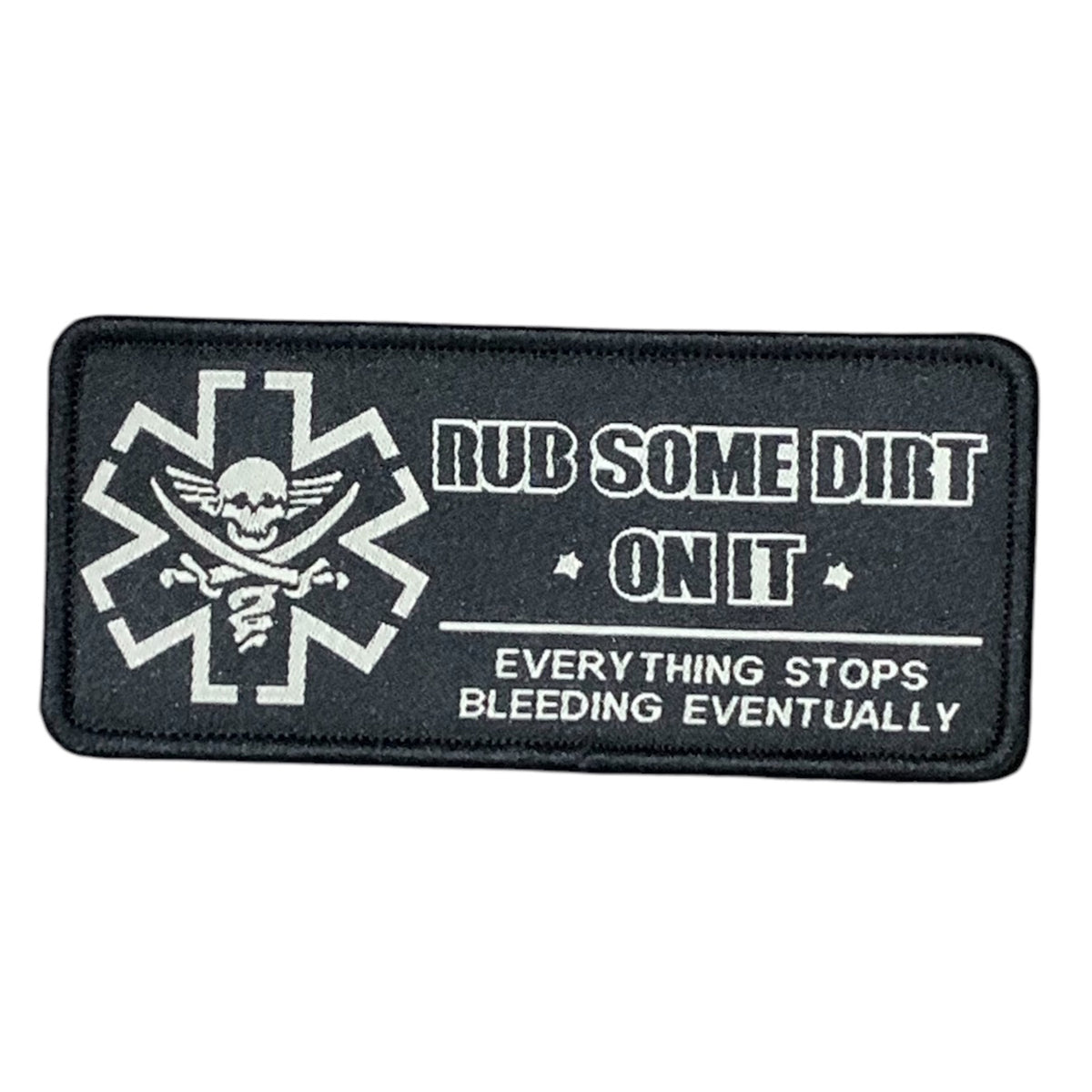 Take your fashion to the next level with this unique and bold embroidered patch! Add a touch of personality to any outfit, from jackets and shirts to pants, jeans, and hats. Measuring at 10.2x4.5cm, it's the perfect size for making a statement. www.moralepatches.com.au