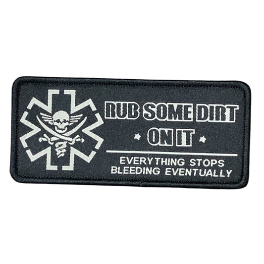 Take your fashion to the next level with this unique and bold embroidered patch! Add a touch of personality to any outfit, from jackets and shirts to pants, jeans, and hats. Measuring at 10.2x4.5cm, it's the perfect size for making a statement. www.moralepatches.com.au