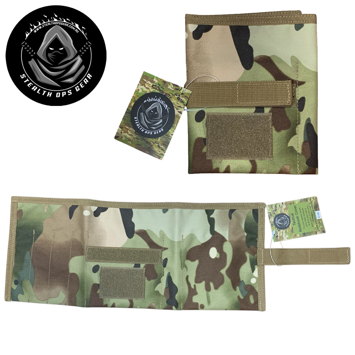 With the edition of our new Multicam 
 Notebook Cover, we had to make a bundle for you legends out there and to save buying everything individually which can be costly. www.moralepatches.com.au