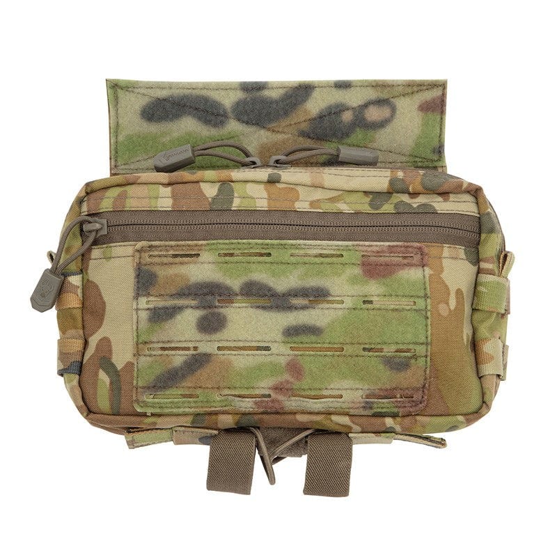Internally AMCU Multi-Use Under Vest Pouch has a large Velcro loop panel for attaching mission essential modular pouches, Compass, Notebook, Multitool (sold separately). The main compartment is large enough to bulkier items that require quick access. www.moralepatches.com.au