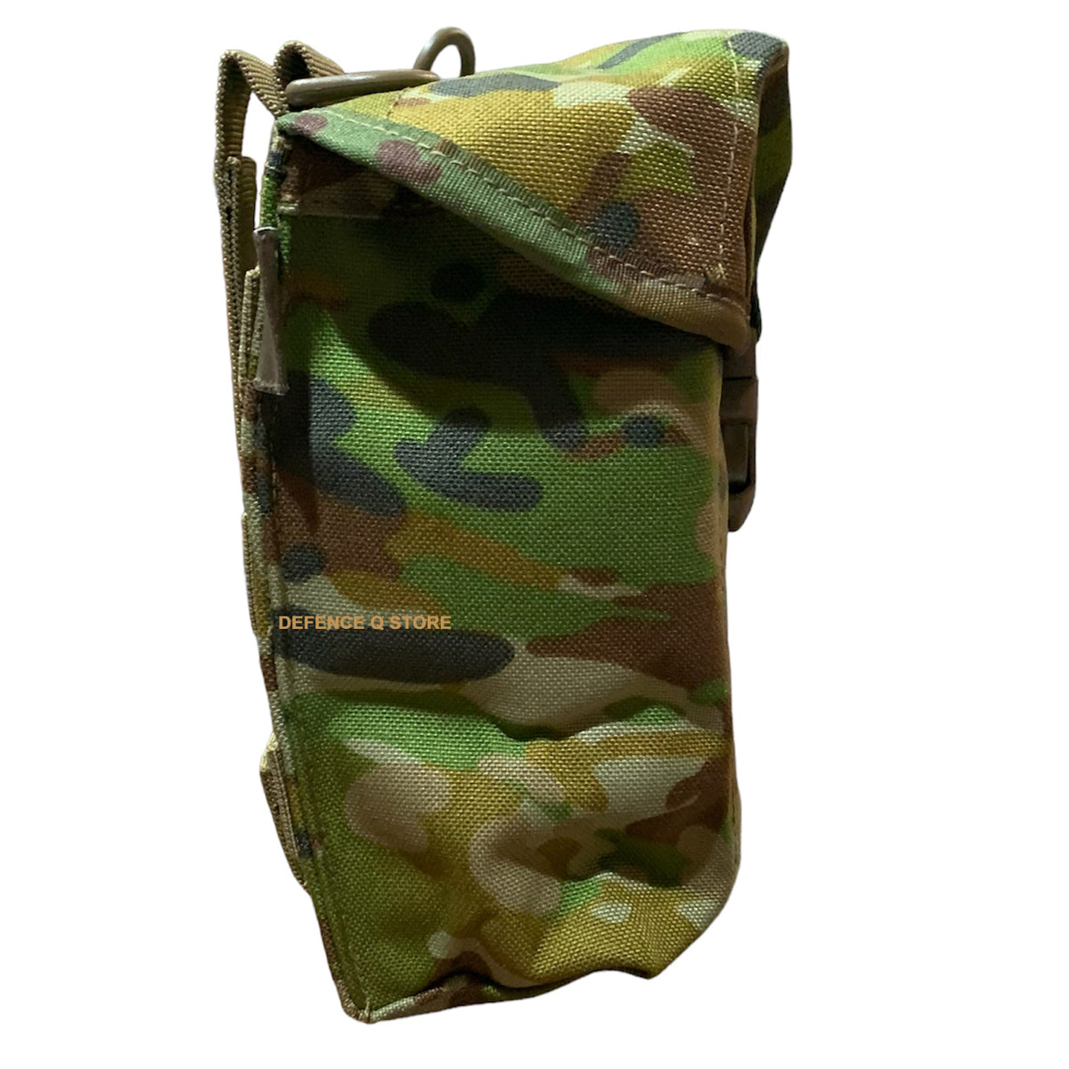 The AMCU Tactical Assault Minimi Pouch boasts the same high-quality standards as the standard issue Minimi, but with a lighter and stronger design that can be easily MOLLE mounted. www.moralepatches.com.au side view
