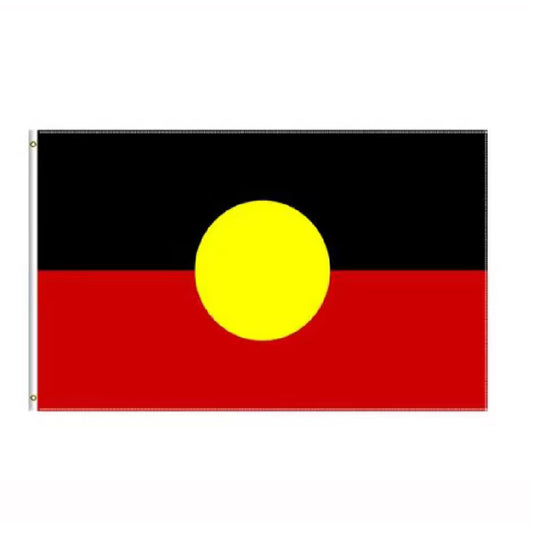 These widely appreciated polyester flags are specially treated to maintain vibrant colors, ensuring they remain striking and respectful during commemorations. Designed for indoor use and short-term outdoor display, they offer a durable and meaningful way to honour and remember. The Aboriginal Flag serves as a powerful symbol of respect, making it an essential addition to any tribute or memorial setting. www.moralepatches.com.au