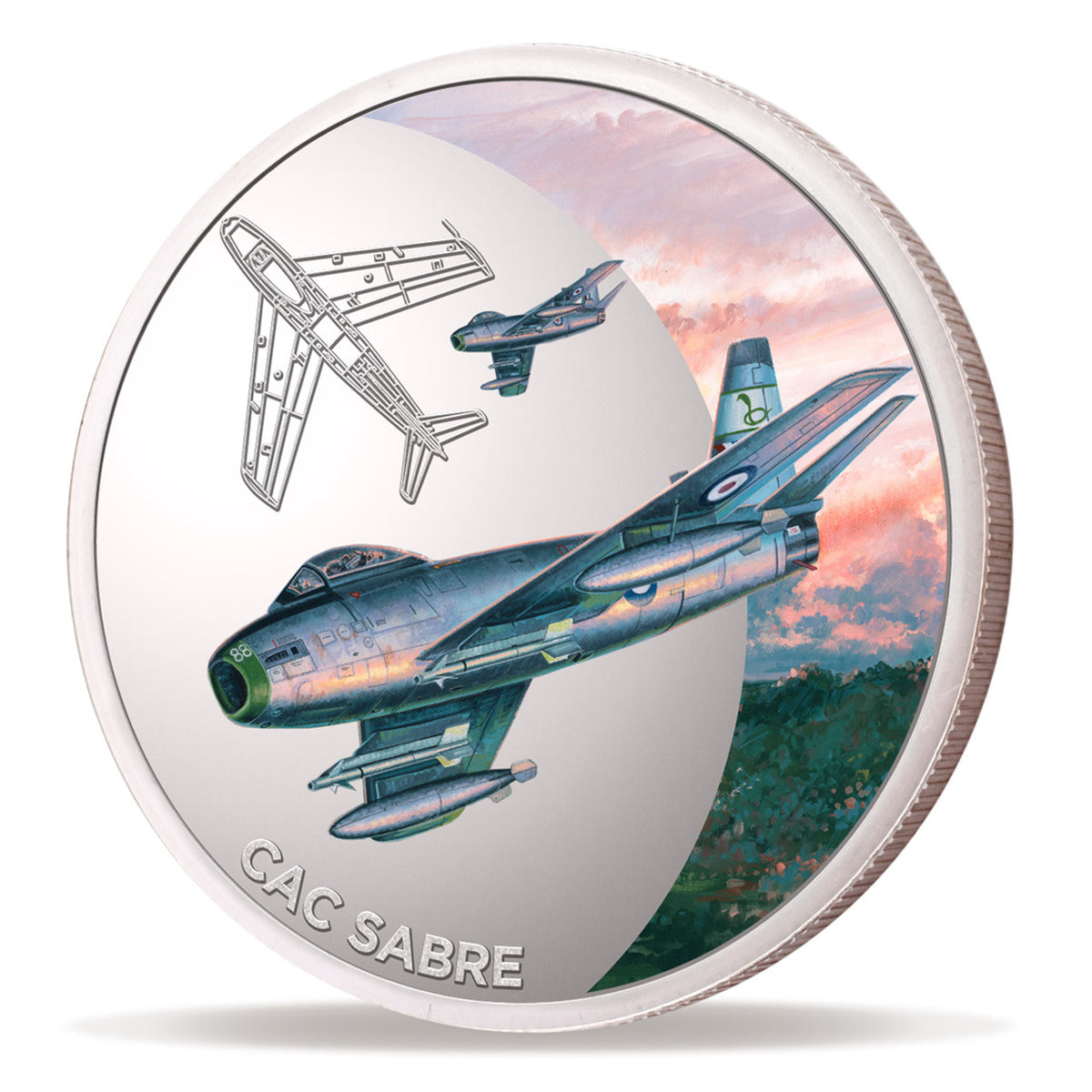 The Air Force 100 Limited Edition Medallion - CAC Sabre is a stunning piece that commemorates the Air Force Centenary. With only 500 releases worldwide, this limited edition medallion is a must-have for aviation enthusiasts and collectors alike. www.moralepatches.com.au