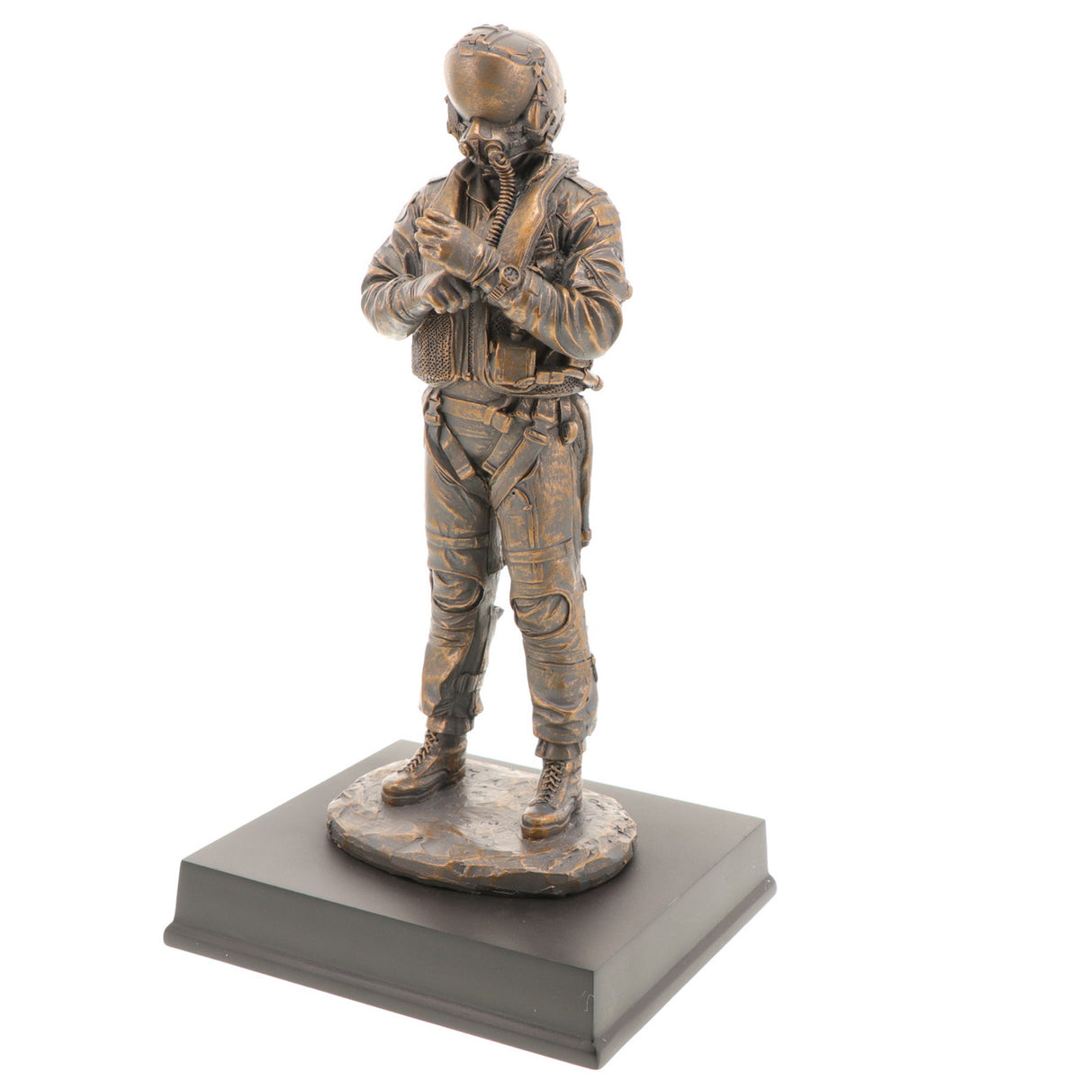 The limited edition RAAF Aviator Figurine is a stunning depiction of a Royal Australian Air Force aviator ready for flight. Crafted with meticulous attention to detail, this cold-cast bronze figurine captures the essence of the RAAF's expertise and dedication to maintaining Australia's air power. www.moralepatches.com.au