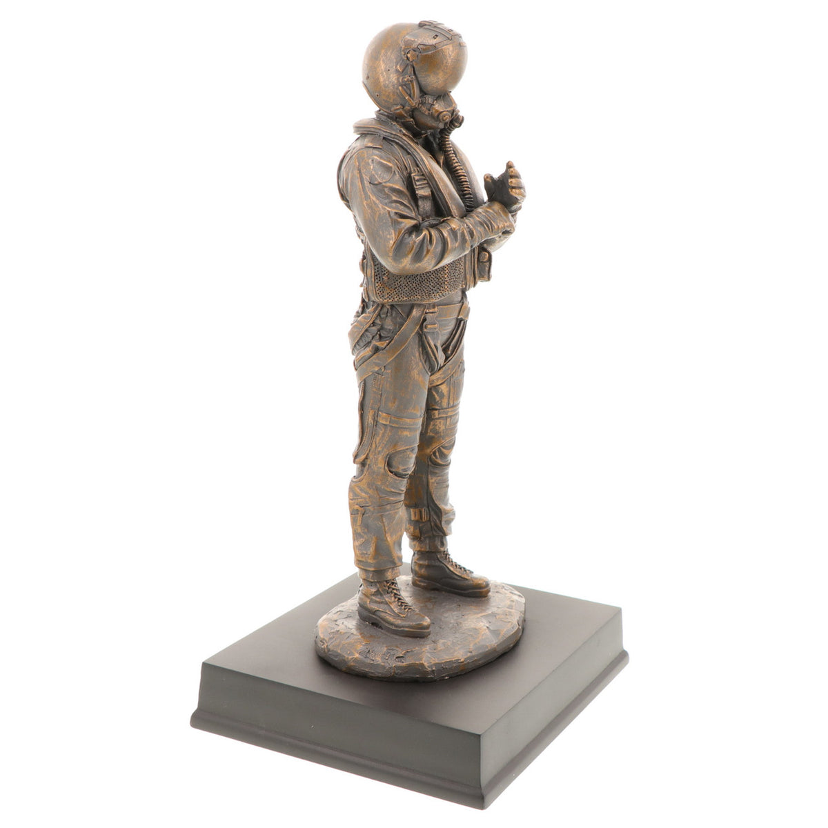 The limited edition RAAF Aviator Figurine is a stunning depiction of a Royal Australian Air Force aviator ready for flight. Crafted with meticulous attention to detail, this cold-cast bronze figurine captures the essence of the RAAF's expertise and dedication to maintaining Australia's air power. www.moralepatches.com.au
