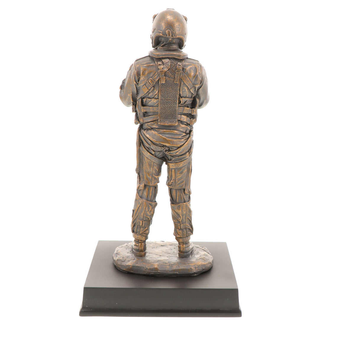 The limited edition RAAF Aviator Figurine is a stunning depiction of a Royal Australian Air Force aviator ready for flight. Crafted with meticulous attention to detail, this cold-cast bronze figurine captures the essence of the RAAF's expertise and dedication to maintaining Australia's air power. www.moralepatches.com.au