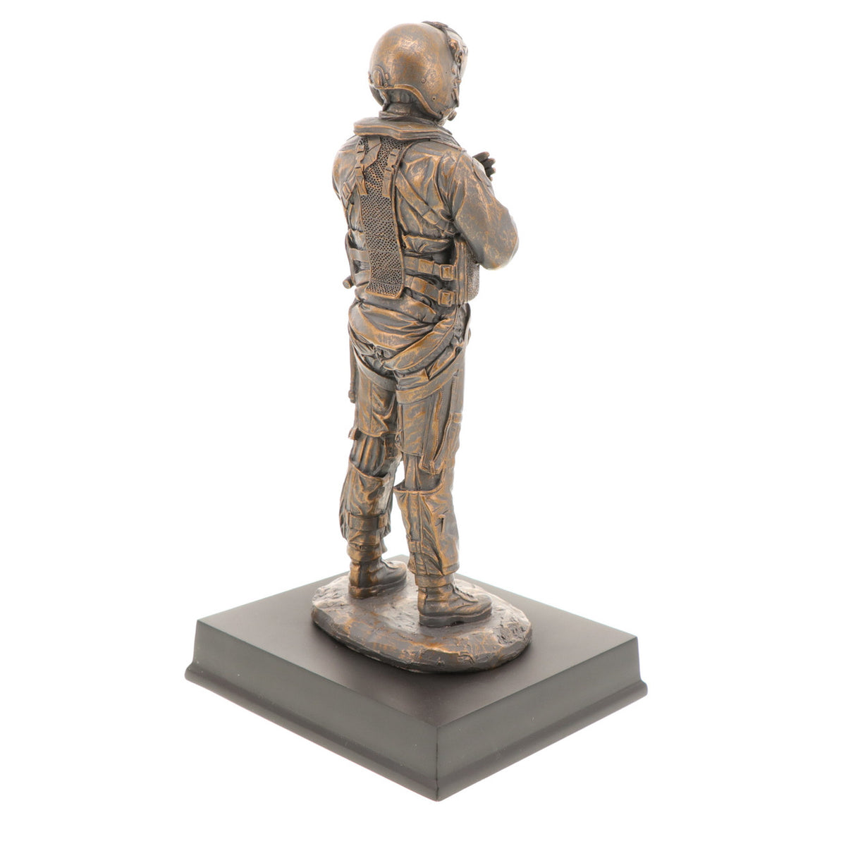 The limited edition RAAF Aviator Figurine is a stunning depiction of a Royal Australian Air Force aviator ready for flight. Crafted with meticulous attention to detail, this cold-cast bronze figurine captures the essence of the RAAF's expertise and dedication to maintaining Australia's air power. www.moralepatches.com.au