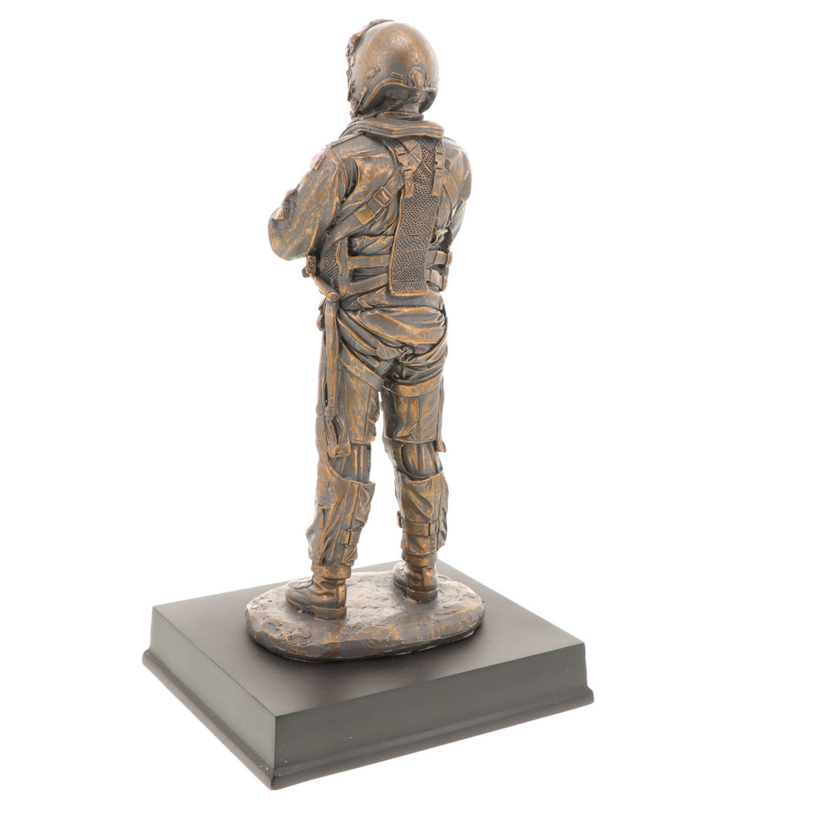 The limited edition RAAF Aviator Figurine is a stunning depiction of a Royal Australian Air Force aviator ready for flight. Crafted with meticulous attention to detail, this cold-cast bronze figurine captures the essence of the RAAF's expertise and dedication to maintaining Australia's air power. www.moralepatches.com.au