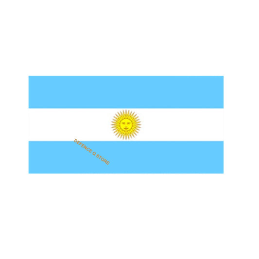 The Argentinean flag has three horizontal stripes and a central sun to represent Argentina’s independence. www.moralepatches.com.au