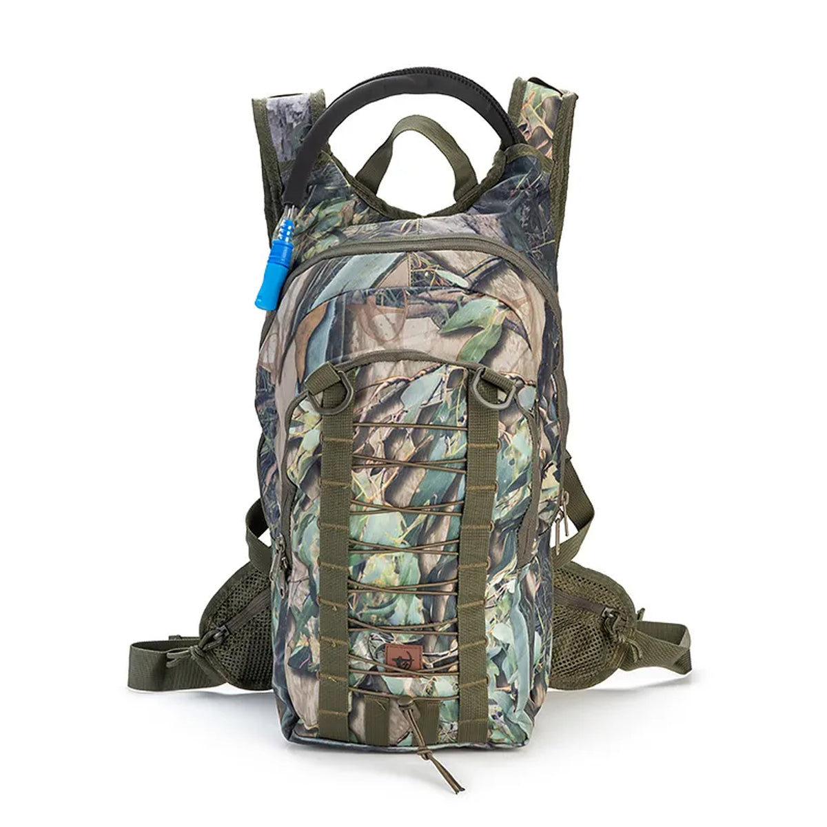 Discover the amazing Austealth Native Camouflage 2.5L Hydro Pack! This pack is equipped with a 2.5L bladder, crafted from 900D Oxford Fabric with a waterproof membrane, YKK zips, and a padded mesh backing. www.moralepatches.com.au