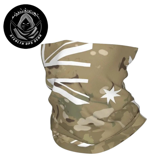 Experience unmatched protection with Stealth Ops Gear Multicam Flag Neck Gaiter, crafted from stretchable polyester microfiber fabric. Its seamless design ensures ultimate comfort and eliminates chafing, while the anti-static and moisture-wicking properties keep you dry in any climate. www.moralepatches.com.au