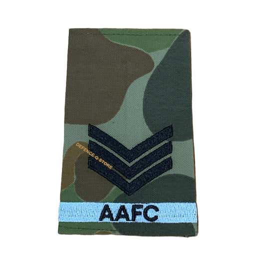 AAFC Australian Air Force Cadets Cadet Sergeant CSGT Auscam Rank Insignia DPCU  Sold as x1 Rank Slide Only www.moralepatches.com.au