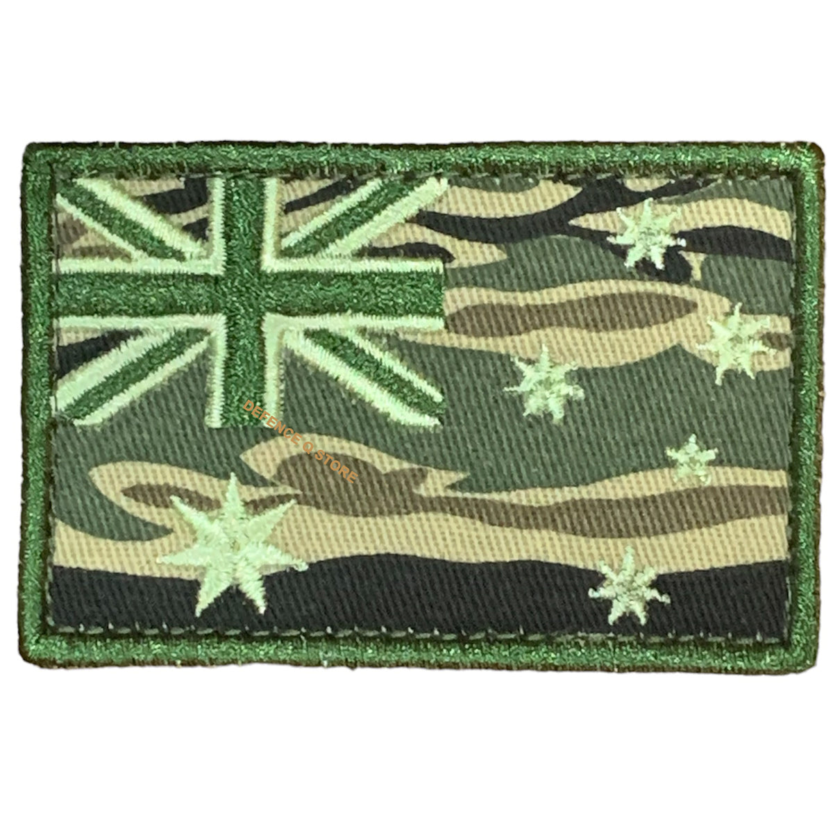 Add a touch of charm to your attire with this Australian Flag Tarer Camouflage Embroidery Velcro Backed Patch. Measuring 5cm X 7cm, it is the perfect addition to your jacket, pack or cap. Show your love for your country in a stylish and patriotic way! www.moralepatches.com.au