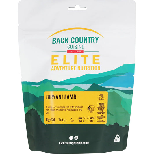 A filling classic Indian dish with aromatic rice, freeze-dried lamb, red peppers and corn. www.moralepatches.com.au