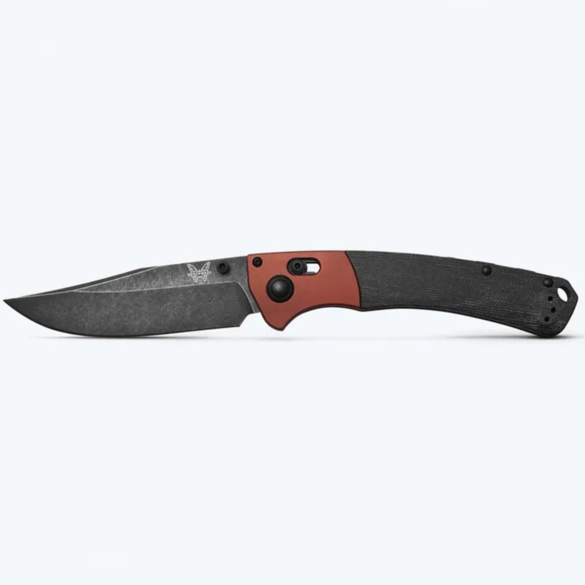 In keeping with its roots as an homage to tradition with a modern approach, the stylish 15080BK-04 Crooked River brings a dark, worn patina to the line. Pairing black canvas micarta handle scales with a burnt copper bolster, this classy folder features a powerful CPM-MagnaCut blade with a DLC Battlewash finish. www.moralepatches.com.au