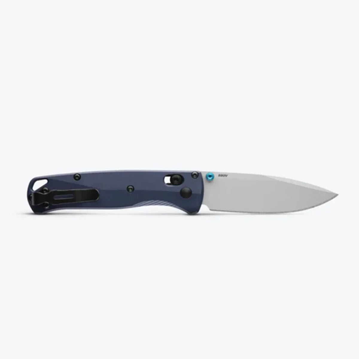 April 2025 release - Benchmade's new 535SL-13 Bugout® is built with a super sleek, ultralight, anodised aluminium handle in crater blue, a colour pulled from profoundly deep waters in nature. www.moralepatches.com.au