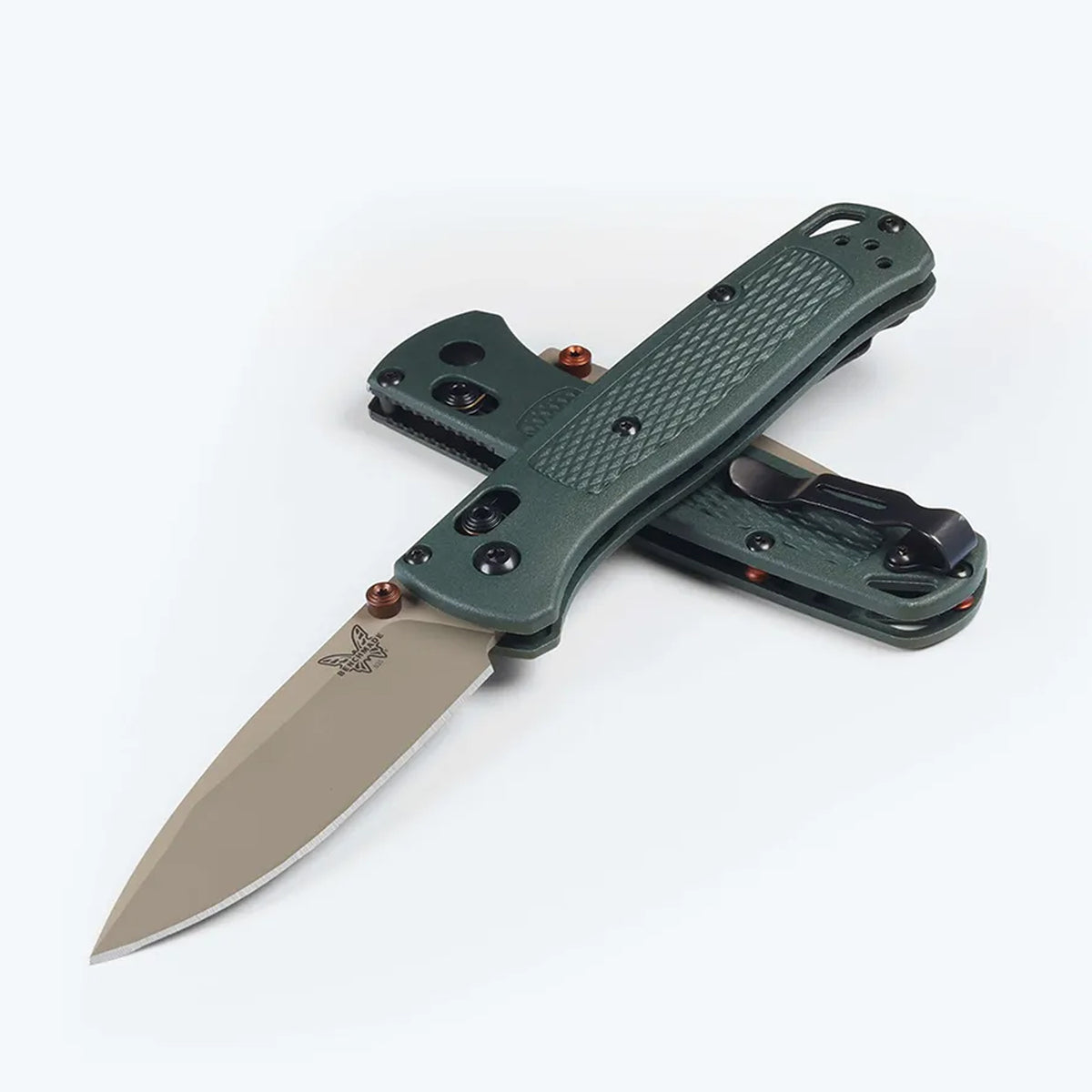 Limited release for&nbsp;2026 Season 1 - The Bugout&nbsp;gets a seasonal refresh with a Taiga Green Grivory®&nbsp;handle and McMillan Tan Cerakote blade. Paired with Burnt Copper accents, this limited variant is built for adventure while keeping weight to a minimum. Tip-down black oxide mini deep carry clip. Made in U.S.A. www.moralepatches.com.au