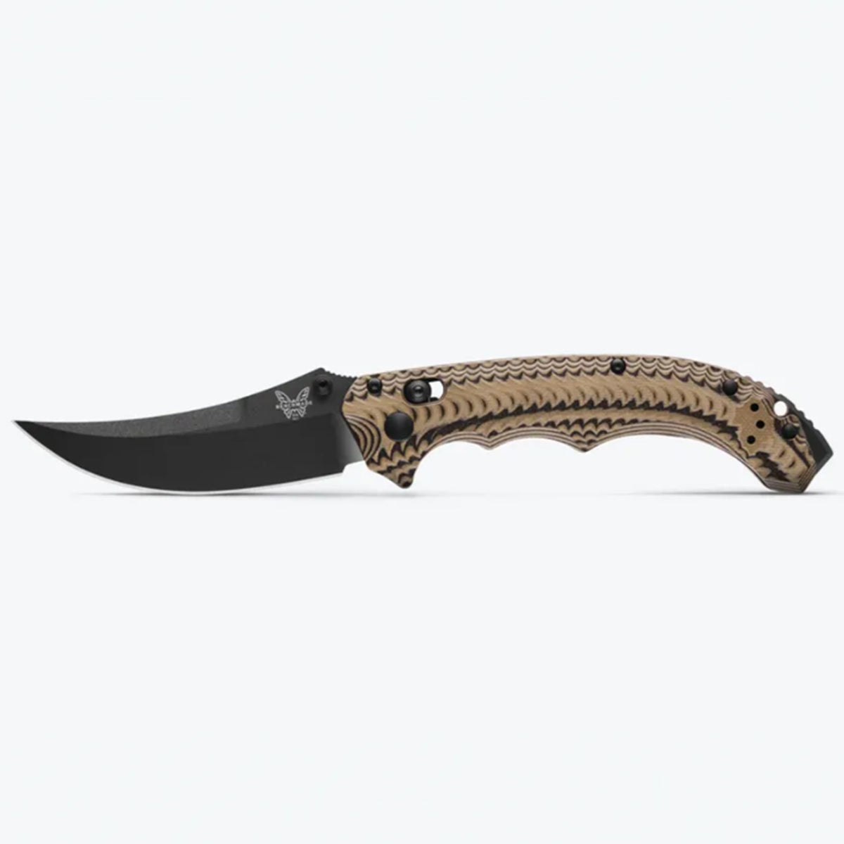 The 865BK-01 Mini Bedlam® is a fierce looking tactical folder, pared down in size for more practical daily carry while keeping the tactical look and feel of its full size counterpart. www.moralepatches.com.au